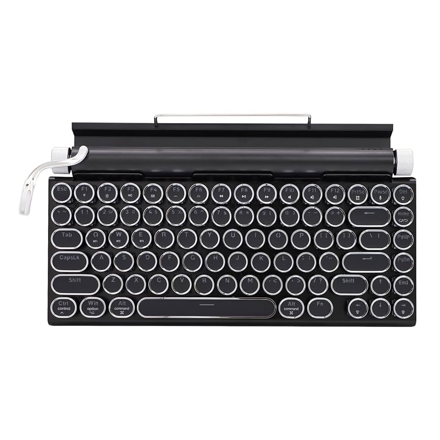Amazon | タイプライター型 レトロ メカニカルキーボード LED